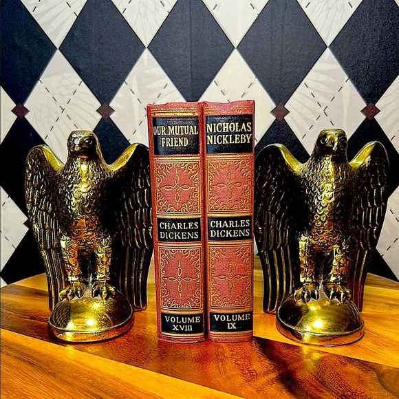 Vintage USA Solid Brass Bookends Soaring Eagle – Pair – 6+ lbs - Picture 10 of 16